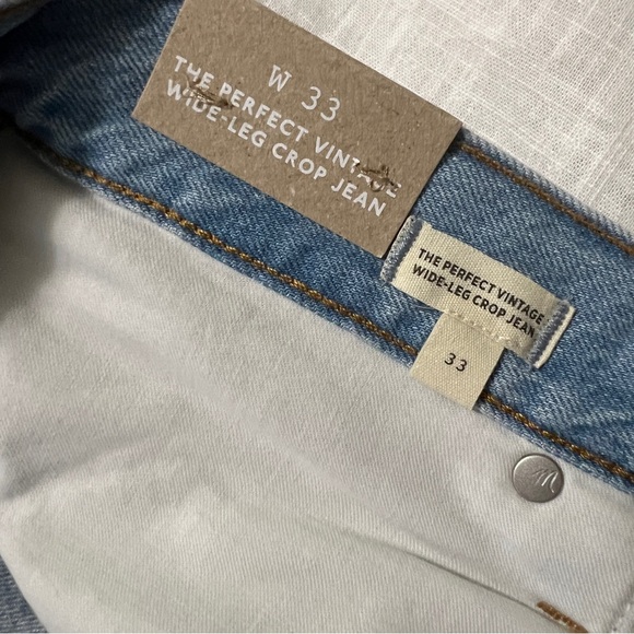 NWT Madewell The Perfect Vintage Wide Leg Crop Jean 33 - Picture 9 of 13